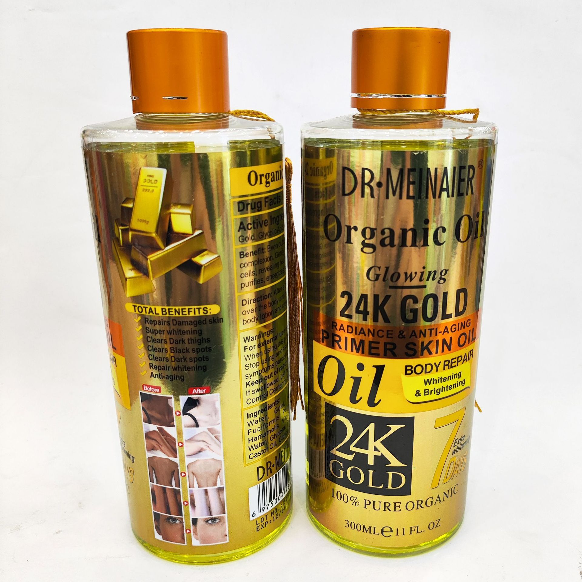 Wholesale of 300ml Cross-border Organic Tassel Almond Massage Oil and VC Carrot Facial and Body Massage Oil Item Picture
