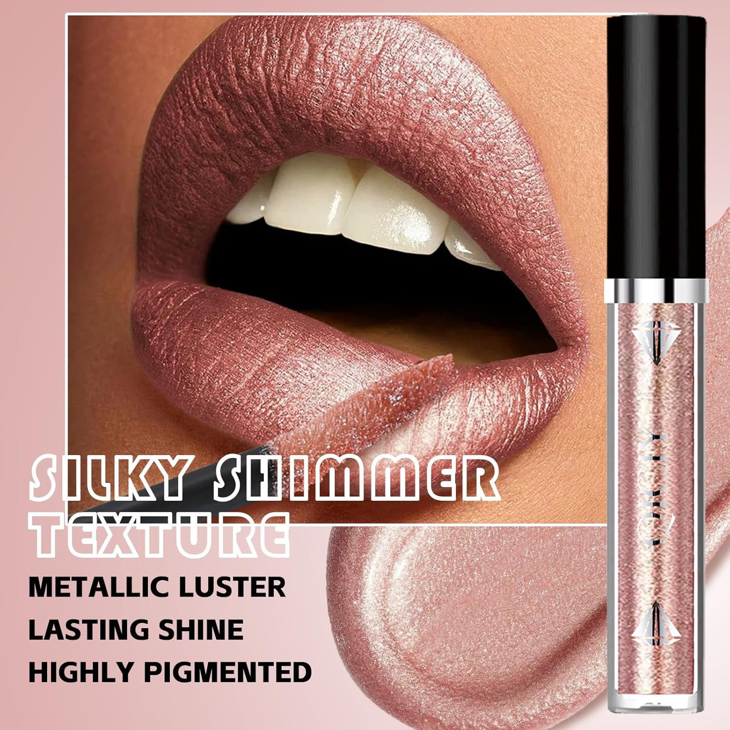 Cross-border exclusive bestseller QICIY Sparkling Lip Gloss, Chameleon Liquid Eyeshadow, 6-color set of European and American Sparkling Lip gloss Application Scenario