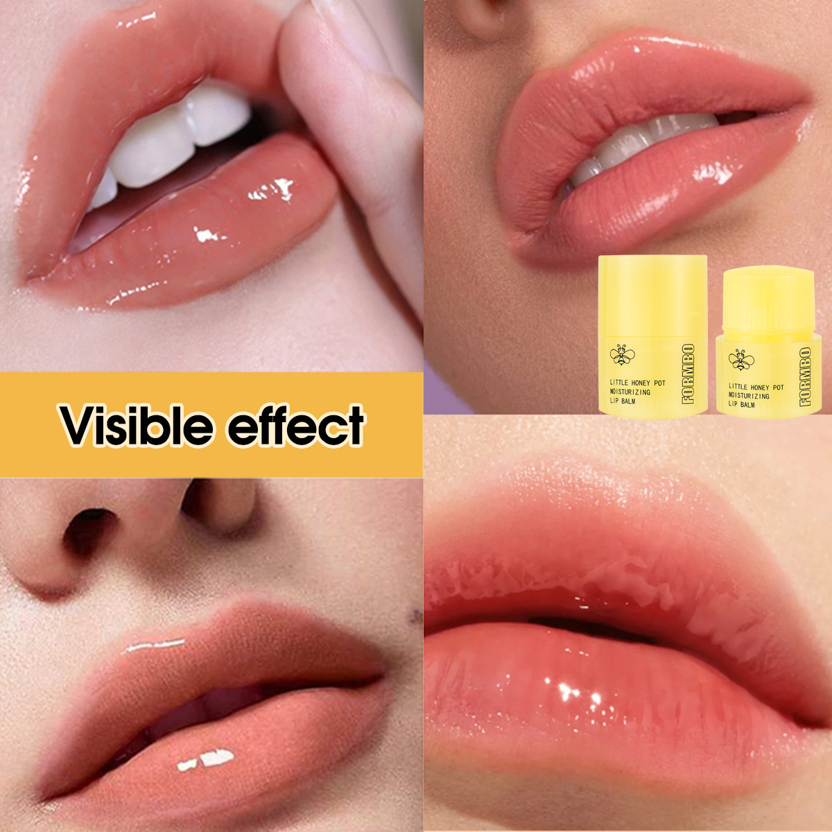 【 Cross-border Exclusive 】FORMBO Honey Lip Balm Moisturizes and hydrates for a long time, reduces lip lines, and is a best-selling moisturizing and hydrating product Application Scenario