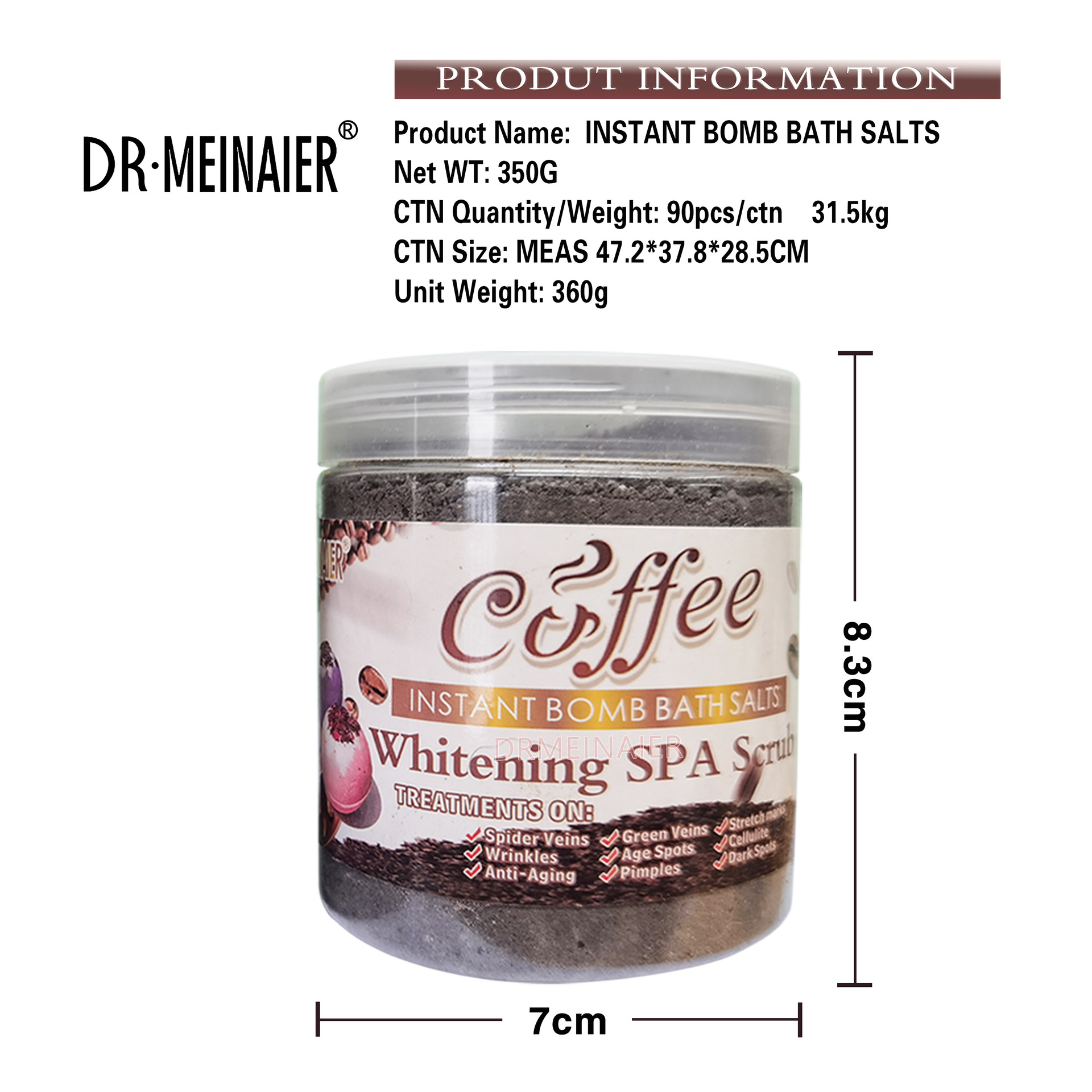 Cross-border Explosive Petal Bath Salt Ball Bath Ball Nourishing and Moisturizing Skin Instant Bath Salt Bath Ball Bath Powder 350g Item Picture