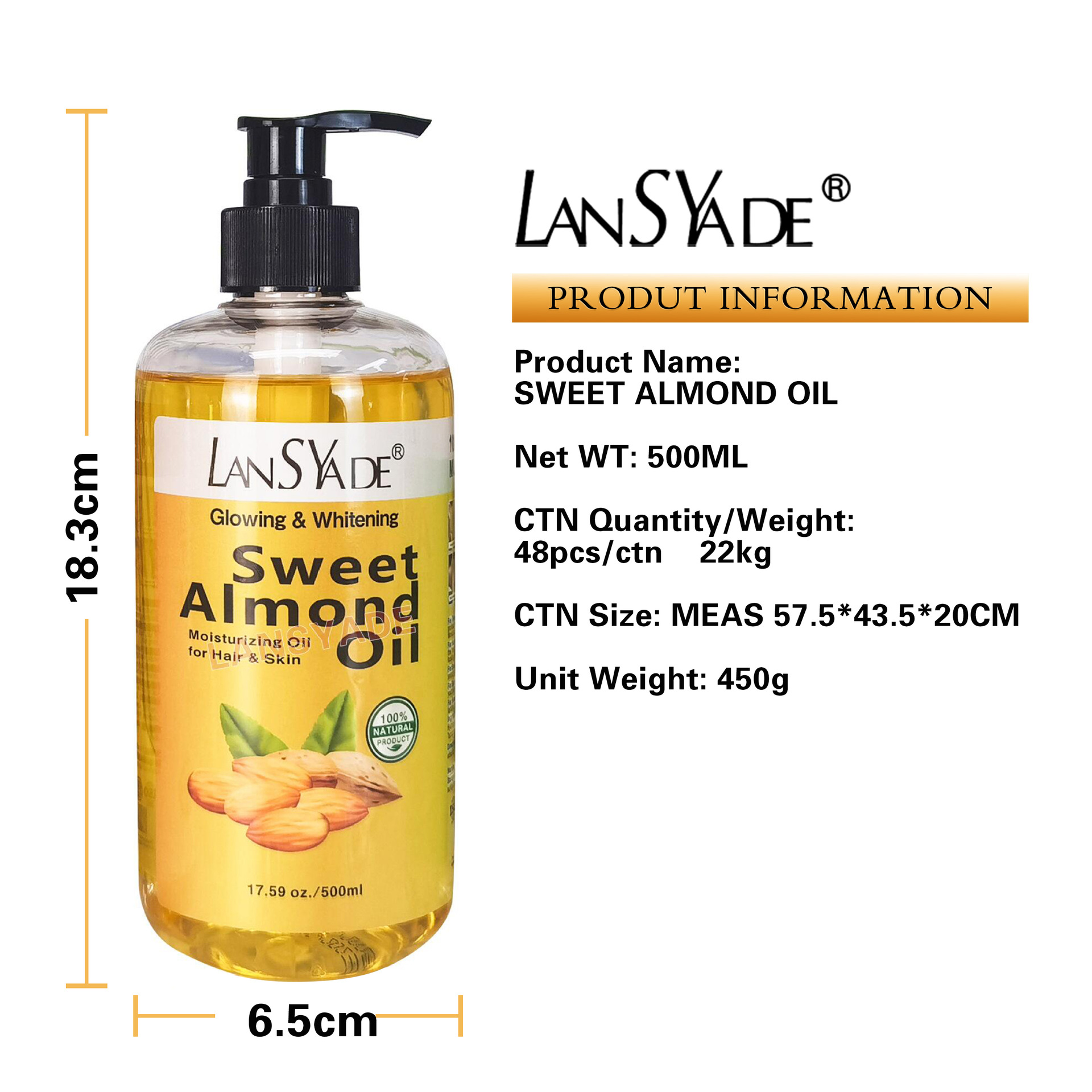 Cross-border castor skin Moisturizing essential Oil 500ml, Moroccan massage turmeric oil for export wholesale Item Picture