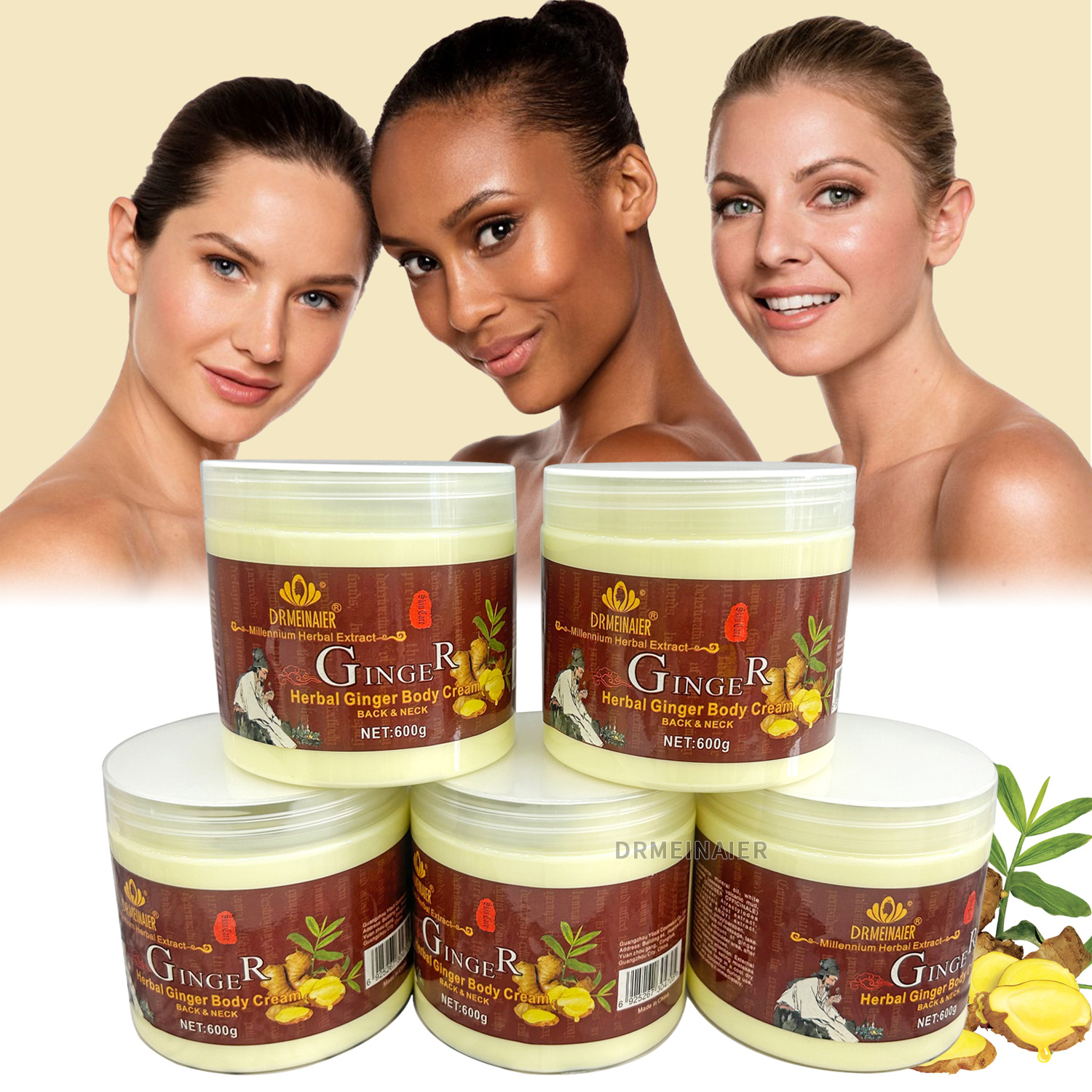 Cross-border turmeric Body Lotion, Moisturizing, Hydrating, Brightening and Nourishing Lotion, turmeric Cream Lotion for export, 680g full figure