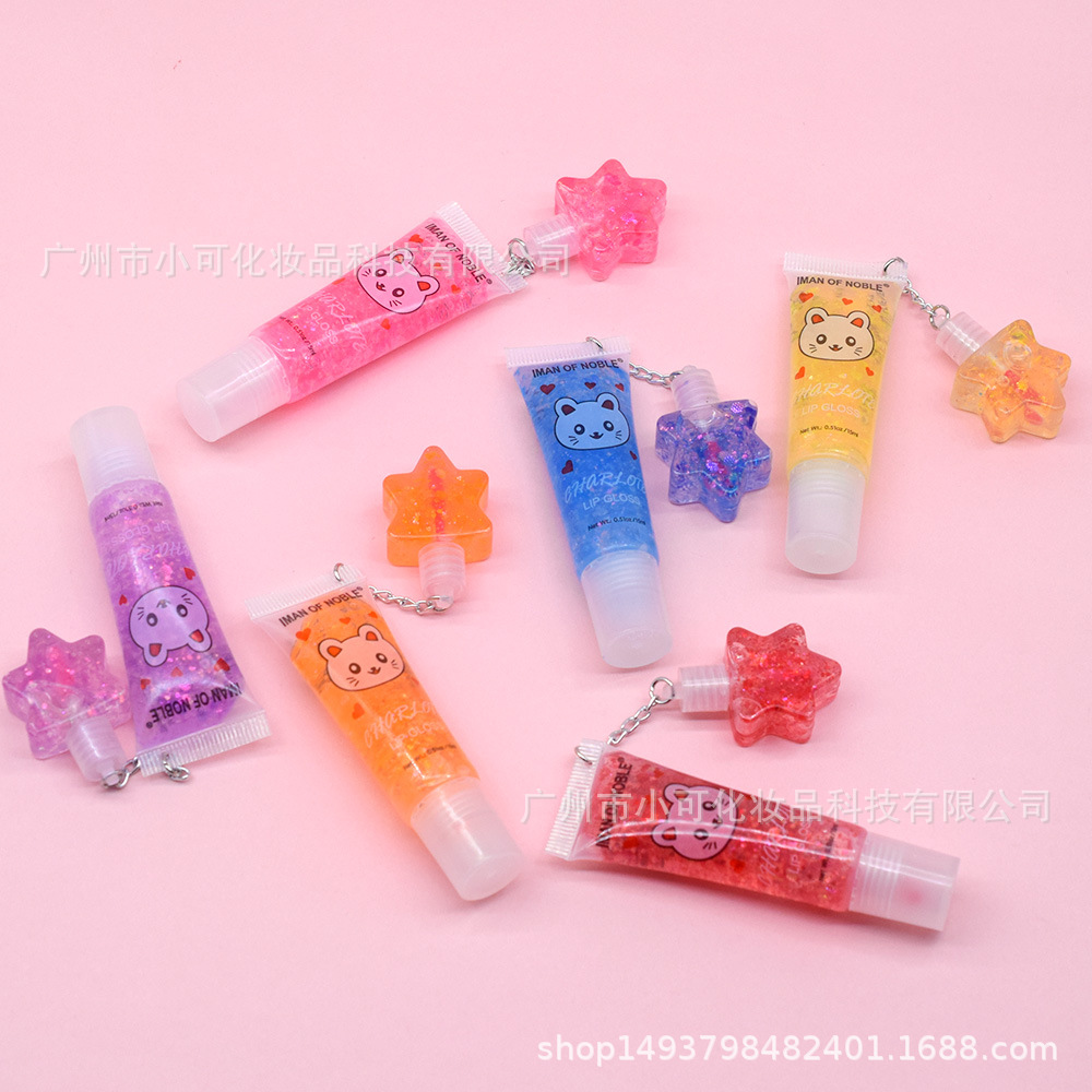 The L399 two-in-one set is only for export [IMAN OF NOBLE] Sequined lip oil plus color-changing lip gloss details Picture