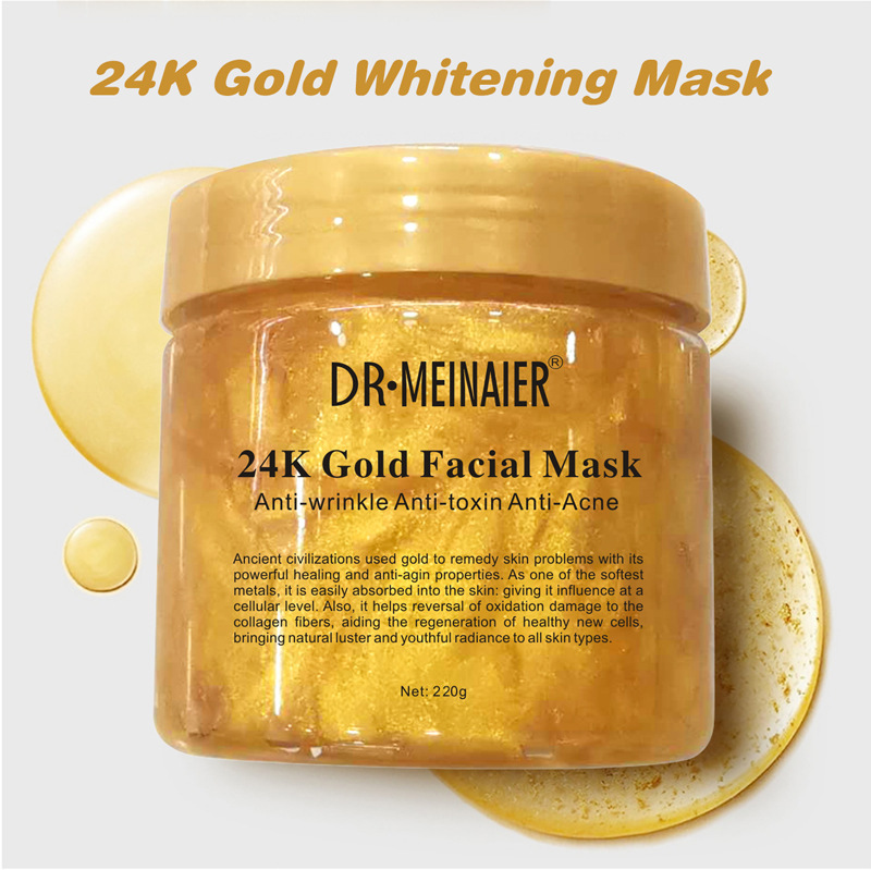 Cross-border foreign trade 24K Gold Collagen Repair Sleep Mask Firming Hydrating Moisturizing Cream Mask 220 details Picture