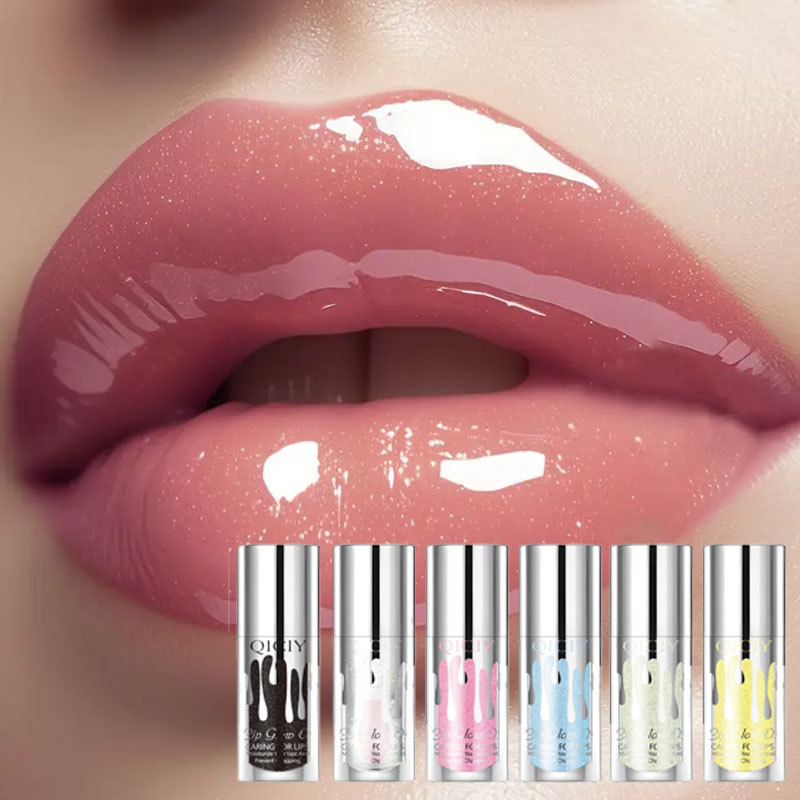 Cross-border exclusive QICIY+ 6-color pearlescent color-changing lip gloss, moisturizing and hydrating, Dodo lip plumping mirror lip gloss wholesale details Picture