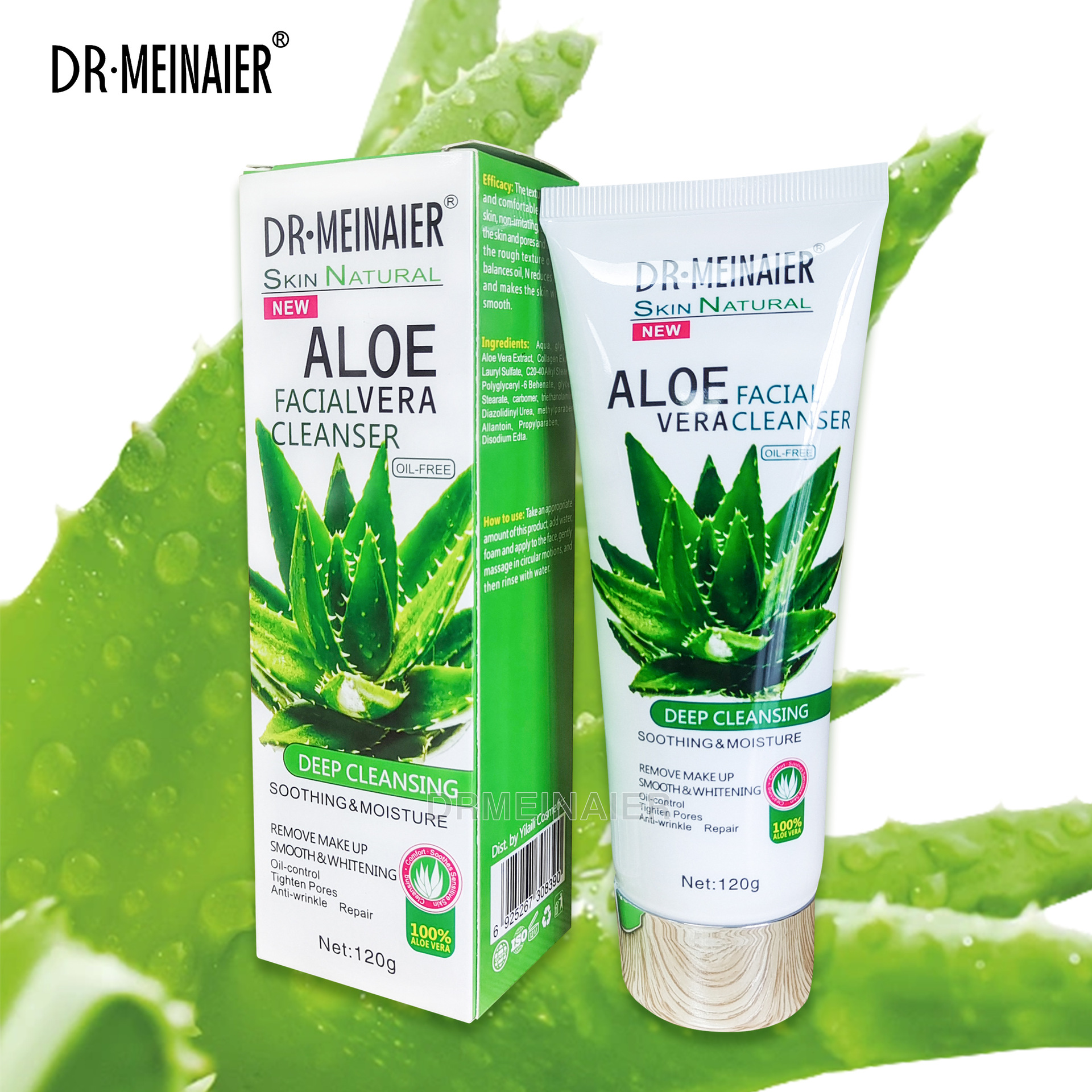 Cross-border exclusive supply of ALOE VERA Facial cleanser, Aloe Vera Moisturizing and Oil-Controlling Facial Cleanser, export wholesale Application Scenario