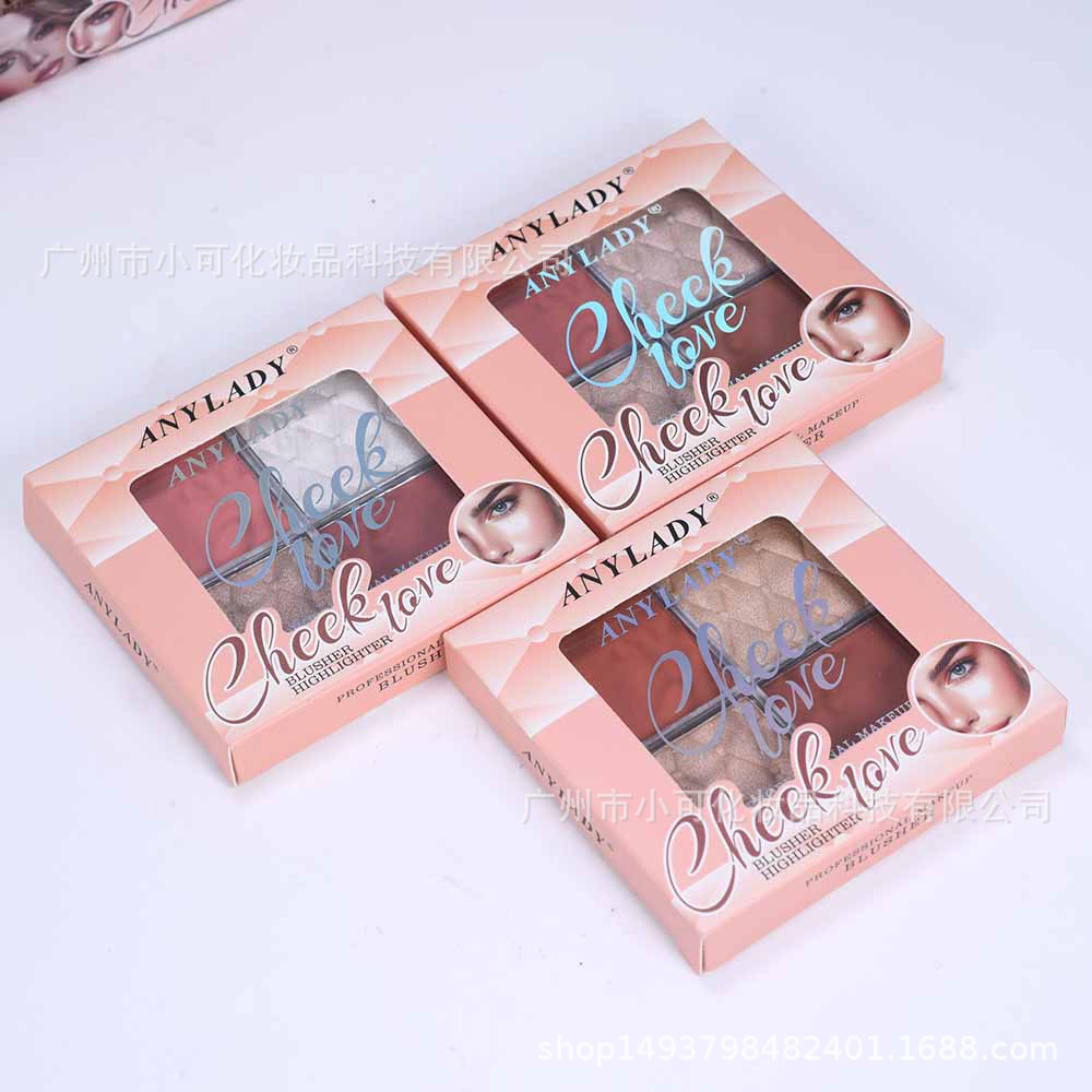 8351 New Four-color blush High-gloss set for export [ANYLADY] highlight&blusher details Picture