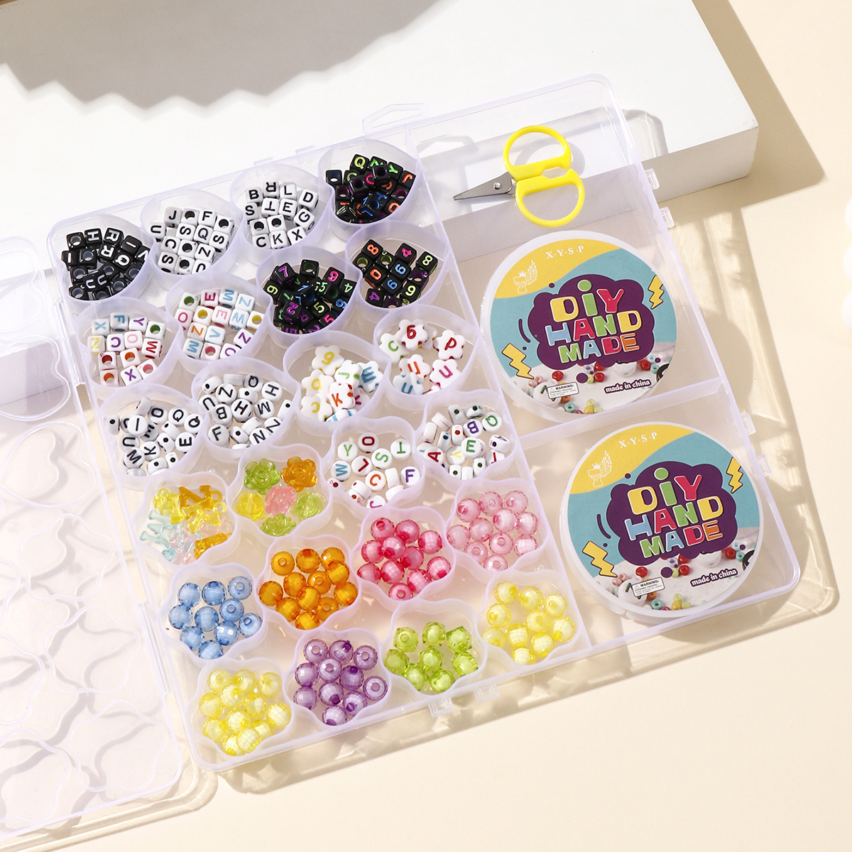 Cross-border beaded toy necklace bracelet, children's beaded stringing, girls' diy handmade set box 2 Specification image