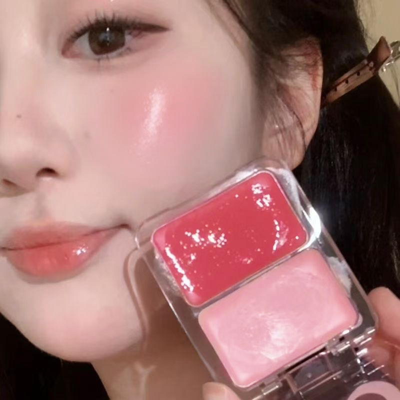Snow Jasmine Water Light Blush Palette, natural and long-lasting color, not easy to smudge, versatile blush palette wholesale Specification drawing