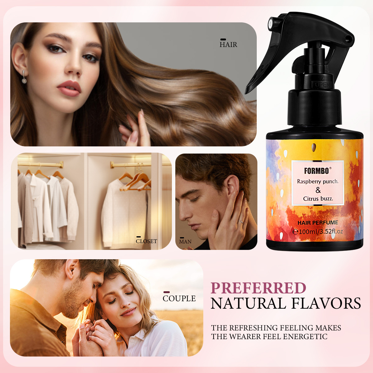 Cross-border exclusive supply FBFX004- Hair Perfume, Fresh Perfume, Women's Long-lasting Light Fragrance, wholesale for export Application Scenario