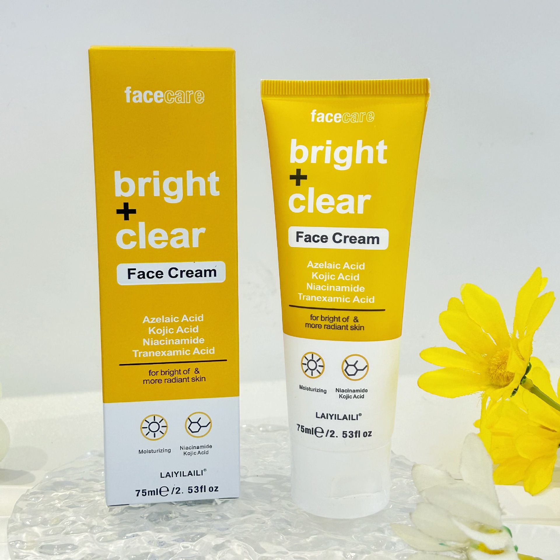 Wholesale and export of 75ml Cross-border Brightening and Cleansing Cream, Kojic Acid Brightening Moisturizing Cream and Transochic Acid Moisturizing Cream Specification drawing