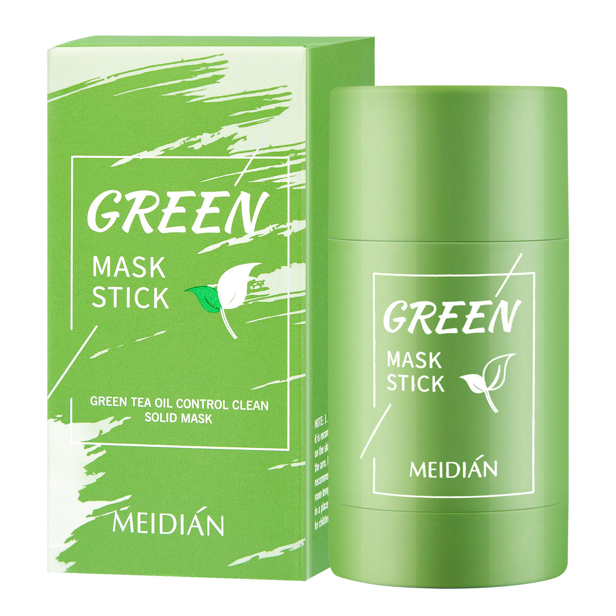The best-selling Meidian Green Tea Solid Mask deeply cleanses, hydrates, controls oil, shrinks pores, and uses a smearing mud mask stick for moisturizing Item Picture