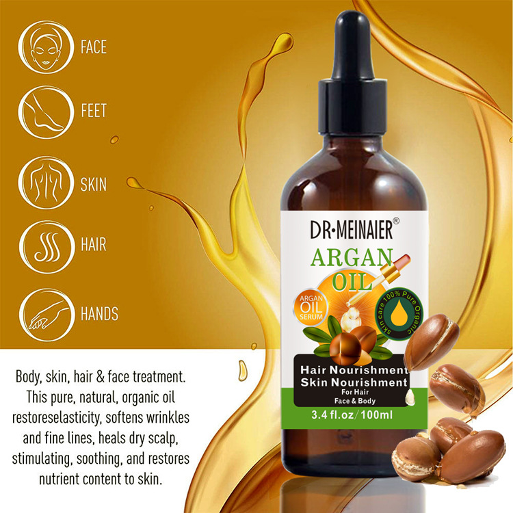 Exclusive overseas supply of brightening and moisturizing argan oil for slimming and firming the skin, facial and body hair care essence oil wholesale for export details Picture