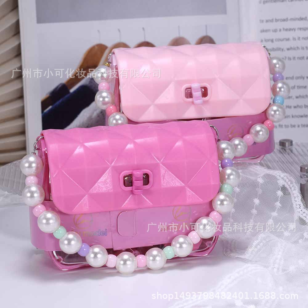 LUCKY MODEL handbag, new lip gloss Makeup Set, ML-1 powder puff, keychain, lip oil, High Gloss Color change Specification drawing