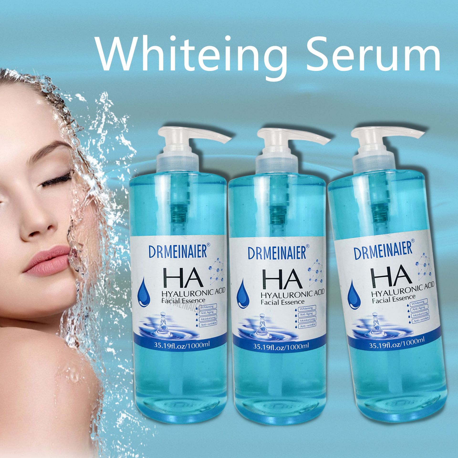 Cross-border exclusive brightening Hyaluronic acid Essence Serum 1000ml Hydrating, Moisturizing and firming Essence Water wholesale for export details Picture