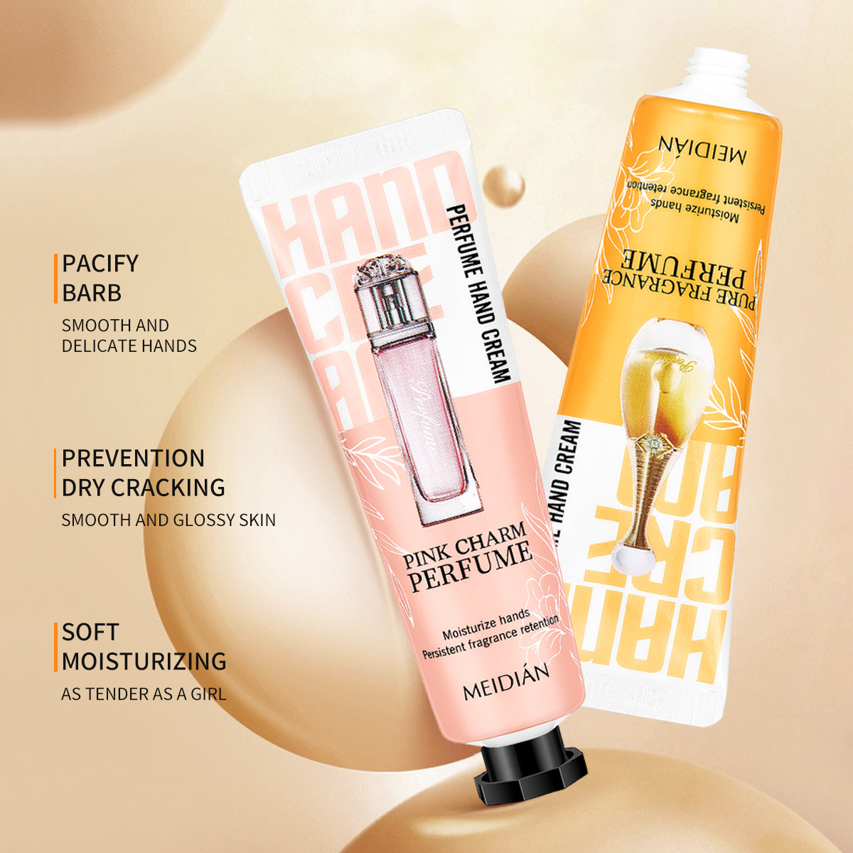 MEIDIAN Cross-border exclusive hand cream set, 5-bottle bagged hand cream wholesale, Amazon bestseller Specification drawing