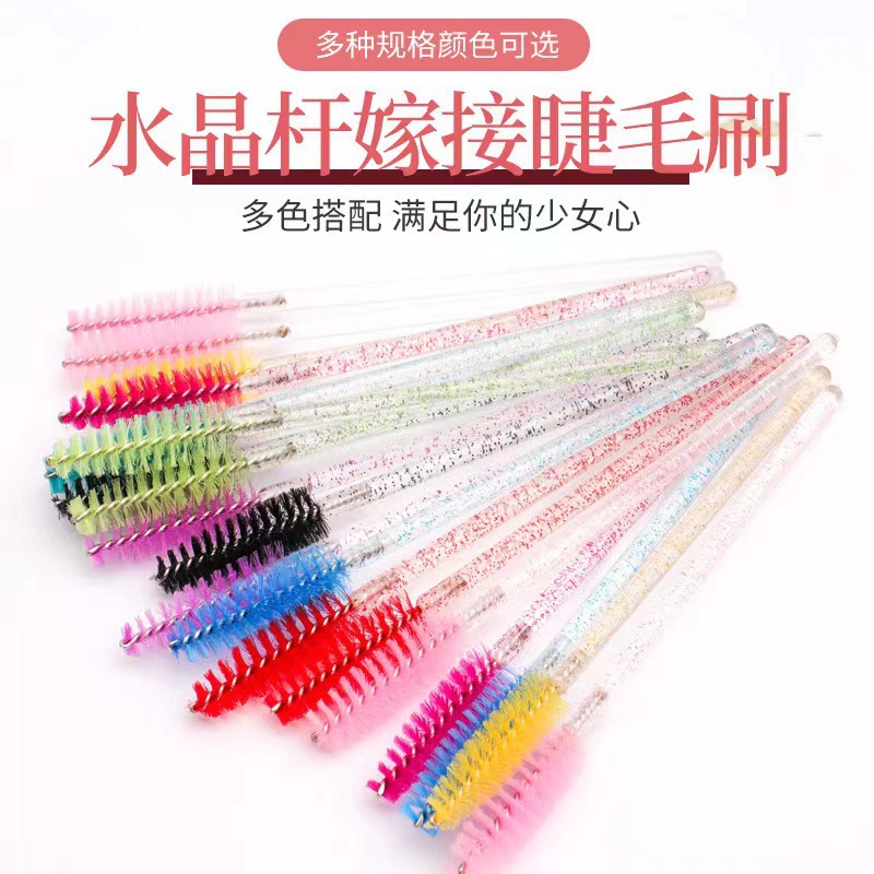New solid-color disposable mascara brush, crystal colored eyelash curl comb, eyelash extension tool, spiral eyebrow comb Application Scenario