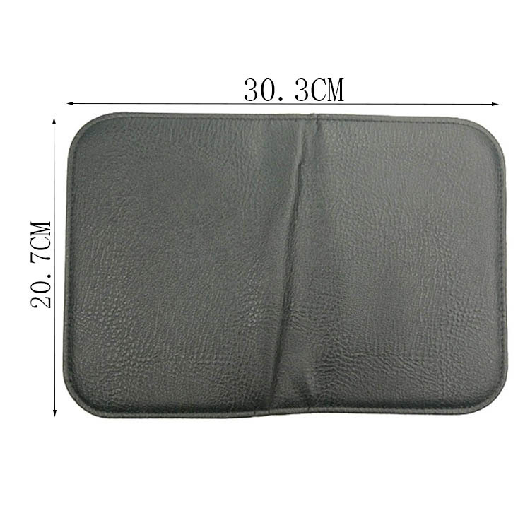 Black PU makeup bag with 12 sockets, complete makeup brush bag, makeup tools, zipper storage bag, wholesale of beauty tools Specification drawing