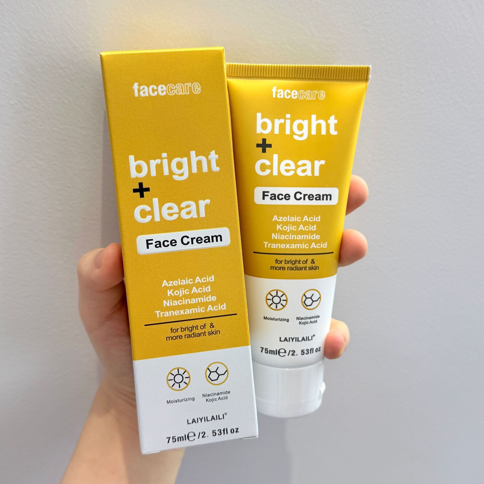 Wholesale and export of 75ml Cross-border Brightening and Cleansing Cream, Kojic Acid Brightening Moisturizing Cream and Transochic Acid Moisturizing Cream full figure