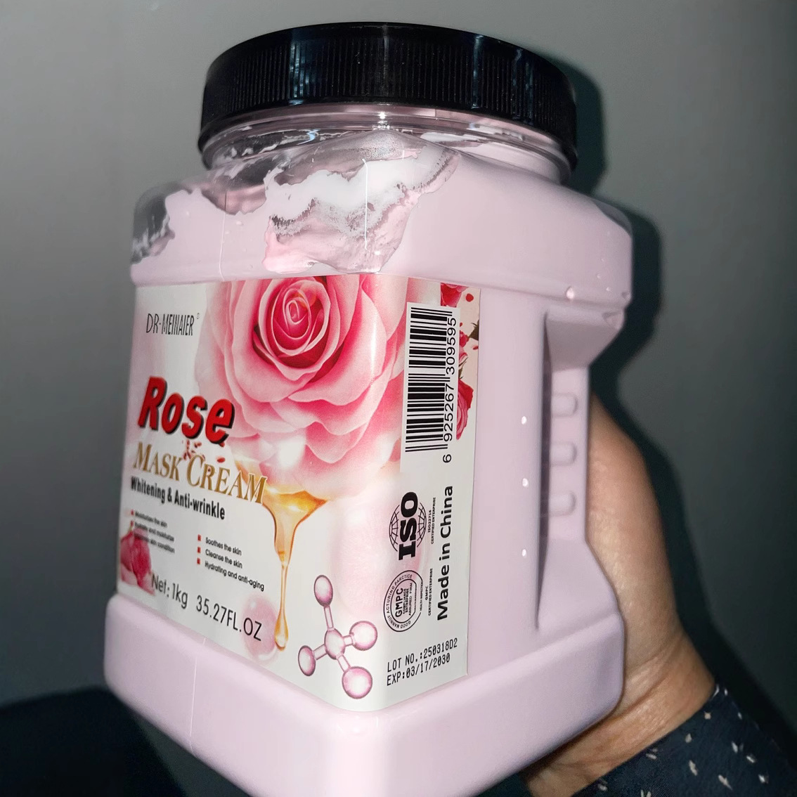 Cross-border rose mask 1kg Body mask application type body mask cream rose mud mask export wholesale details Picture