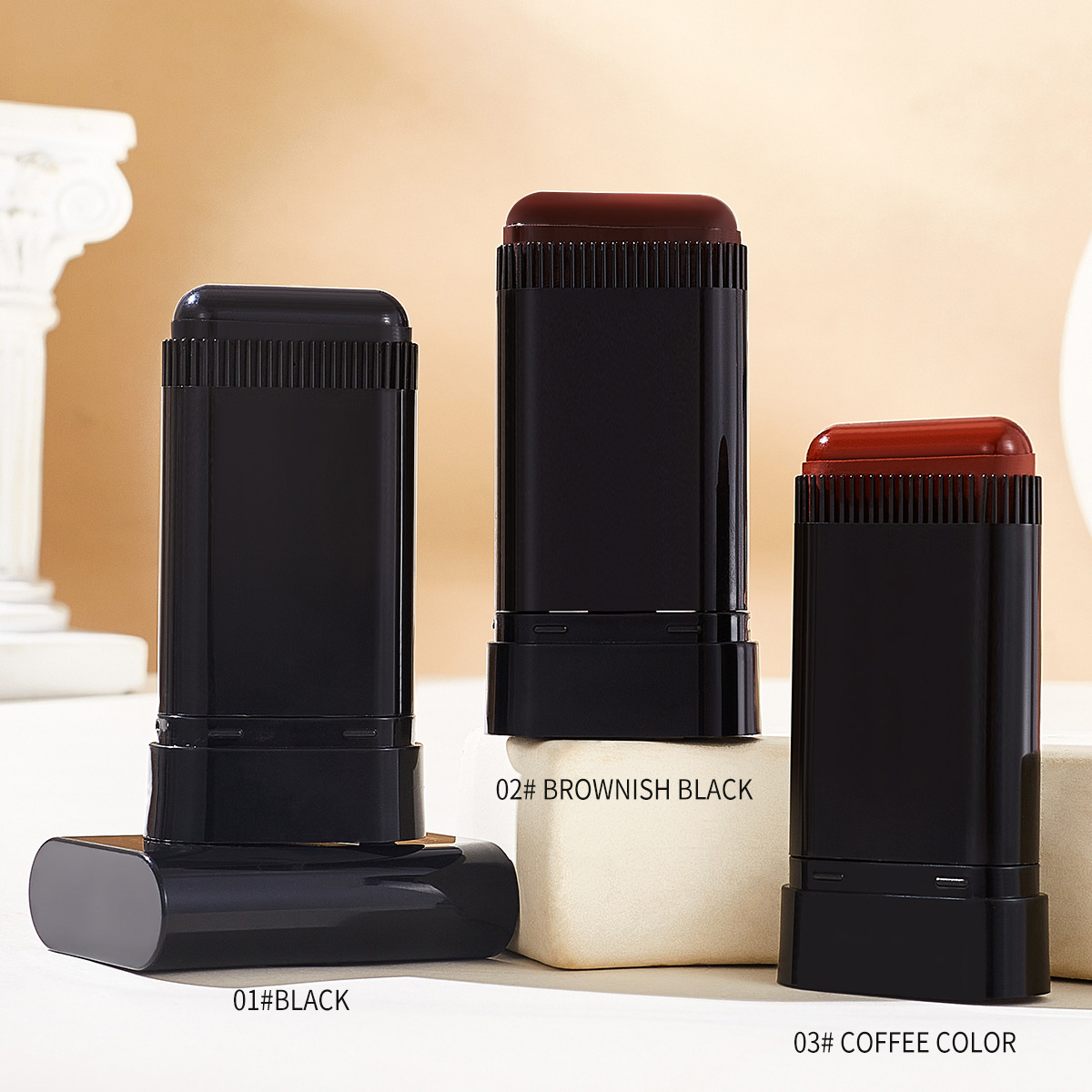 Cross-border exclusive Bosuya Hair Care stick, a quick cover-up for white hair, natural coloring, long-lasting comb hair cream details Picture
