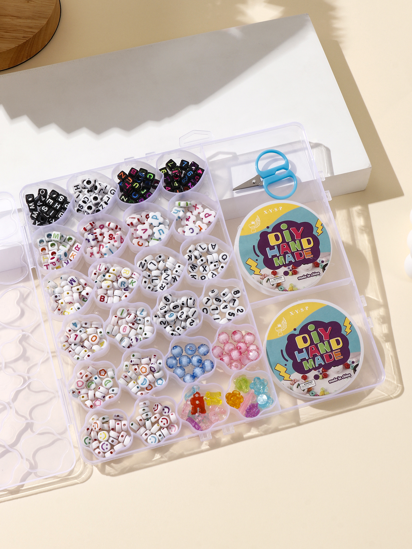 跨境链珠玩具项链手链穿珠子儿童串珠女孩手工diy制作套盒1