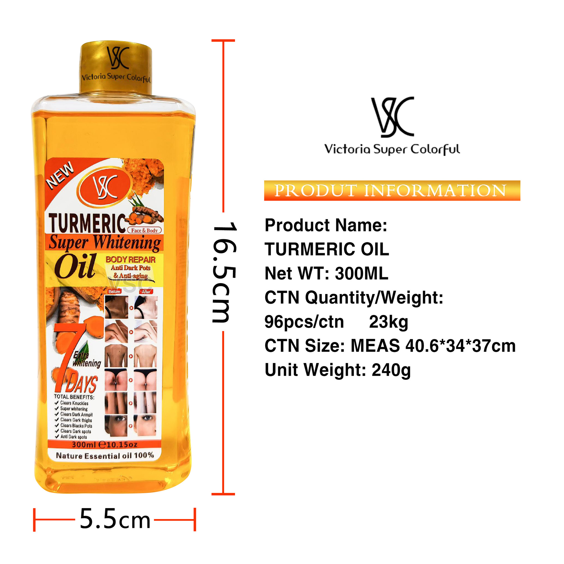 Cross-border Carrot essential Oil Hair Care, Face and Body SPA Turmeric Essential Oil Moisturizing, Unblocking Meridians Massage Oil 300ml Application Scenario