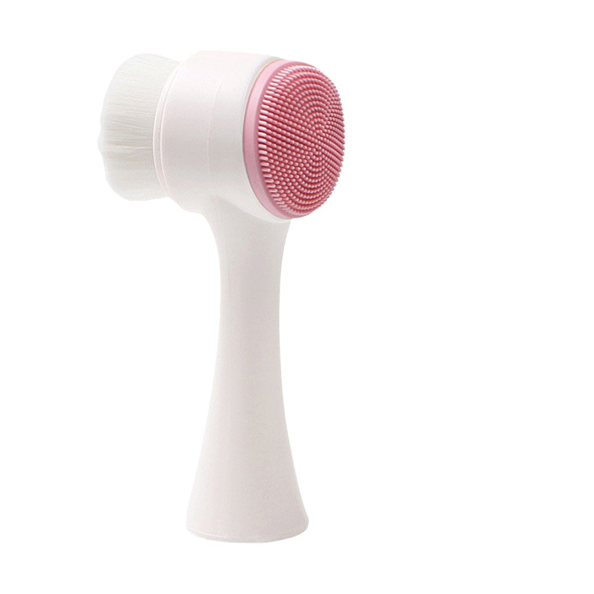The new 3D facial cleansing brush with soft bristles and silicone is a portable household manual facial cleansing device for cleaning pores Item Picture