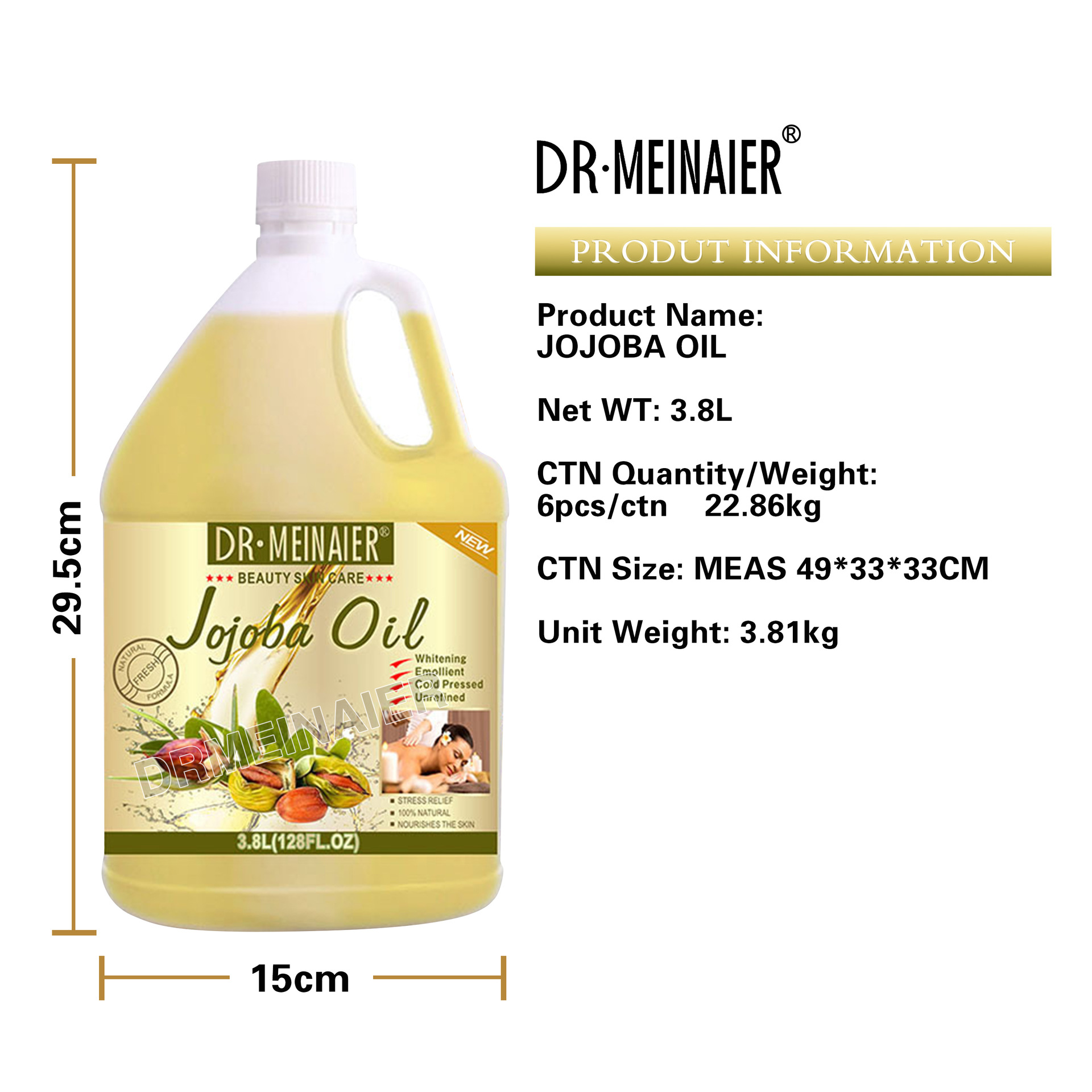 3.8L Floral Fruit Brightening Massage Oil for facial moisturizing and full-body nourishing. Fresh orange Tea tree turmeric oil for whitening massage Item Picture