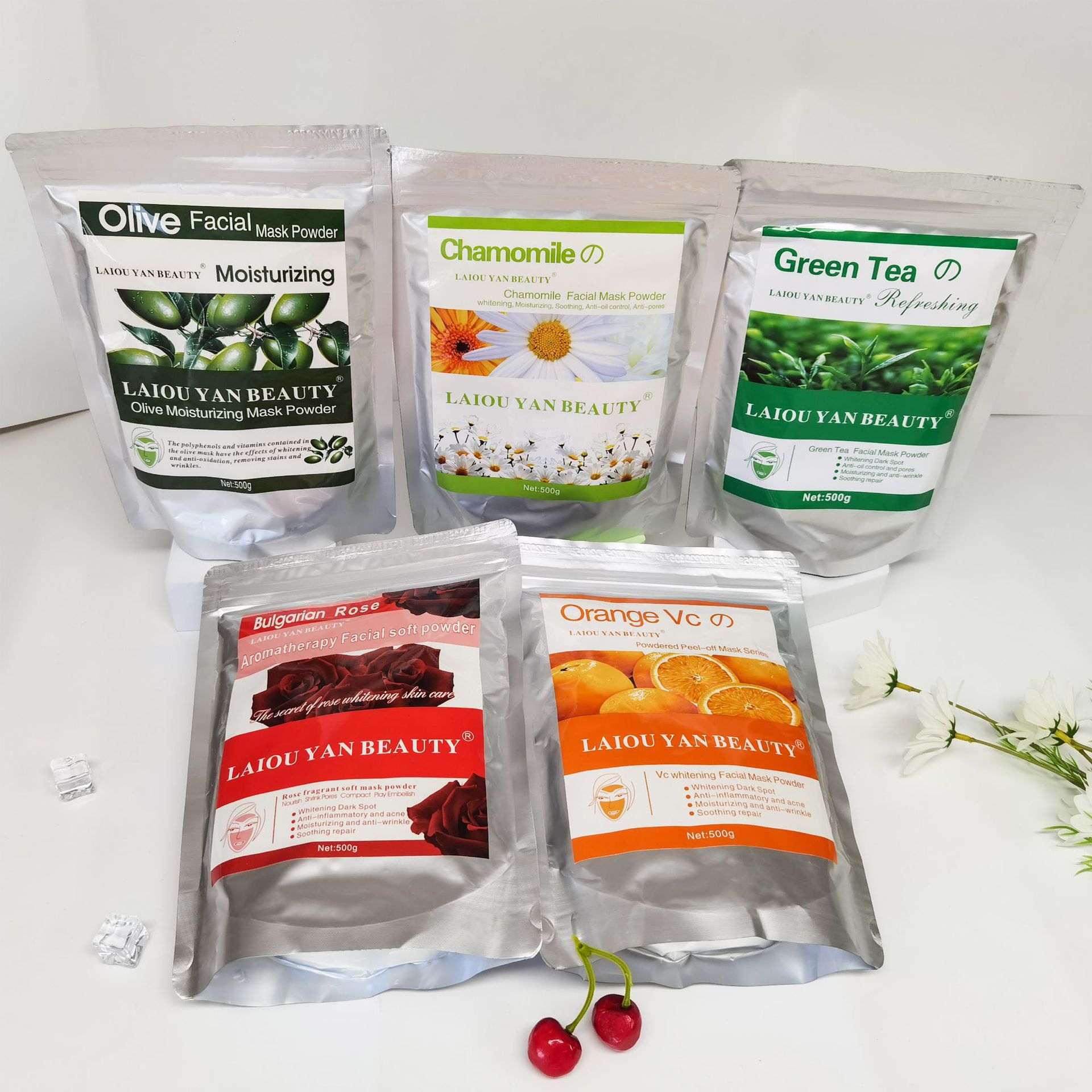 Cross-border exclusive supply of original protein brightening and moisturizing mask powder, hydrating and nourishing skin care soft mask powder, export wholesale 500g details Picture