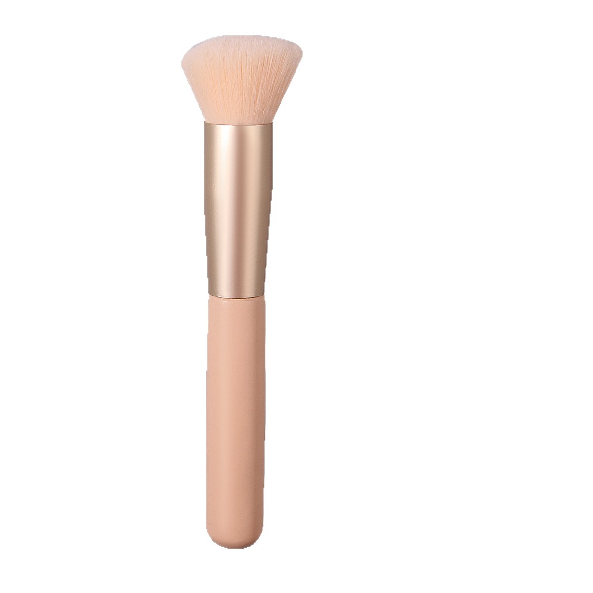 High-quality wooden-handled foundation brush, blush brush, soft-bristled portable makeup and contour brush, beginner's facial makeup tools Item Picture