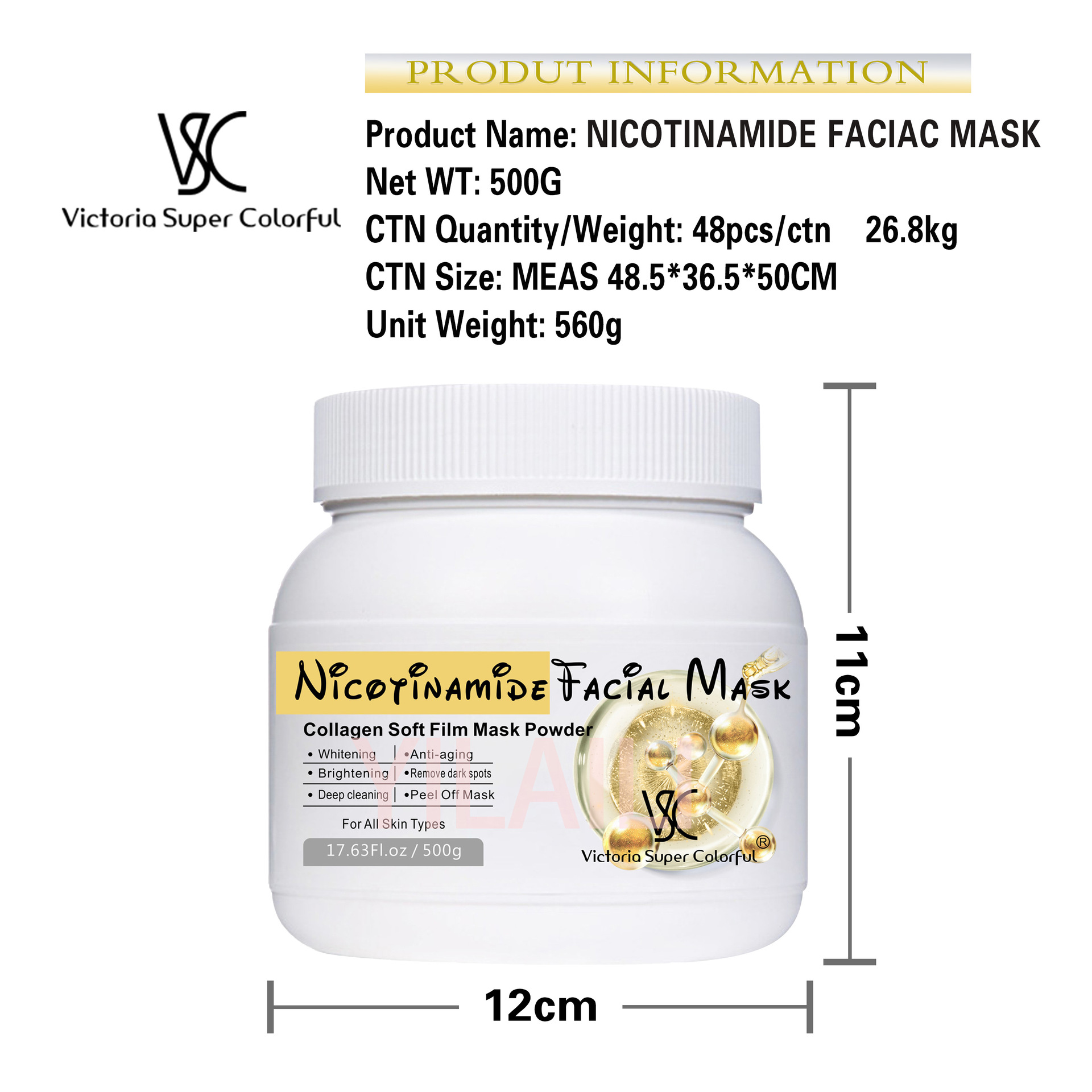 Cross-border rose soft mask powder moisturizing and hydrating bottled mask powder factory processing, export wholesale 500g Item Picture