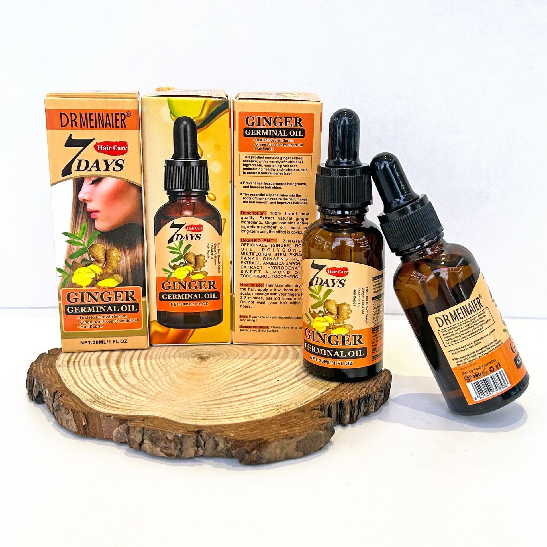 Cross-border exclusive turmeric Hair Essential Oil and Ginger Essence 30ml Hair Care and Nourishing no-Rinse Nutrient Liquid wholesale full figure