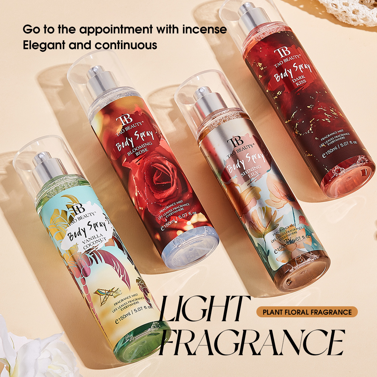 Cross-border exclusive TAO BEAUTY Fragrance Spray Long-lasting Light Floral and fruity Notes Uninhabited Area Rose Perfume Spray details Picture