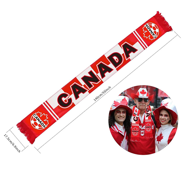 Chuangdong Flag 2026 US-Mexico-Canada World Cup Fan Scarf Cheering Supplies Polyester printed single-sided velvet Mexican Football scarf Specification image