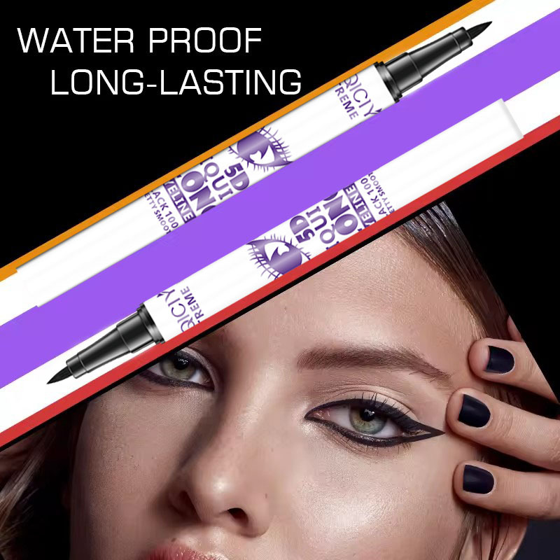 【 Exclusive for Foreign Trade 】QICIY eyeliner Pen is waterproof, one-stroke forming, quick-drying, anti-smudge, long-lasting and does not smudge. Wholesale Specification drawing