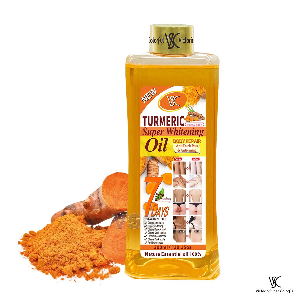 Cross-border Carrot essential Oil Hair Care, Face and Body SPA Turmeric Essential Oil Moisturizing, Unblocking Meridians Massage Oil 300ml Item Picture