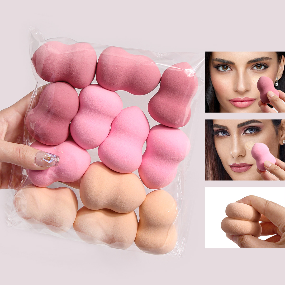 Cross-border beauty sponge powder puff, makeup sponge water drop powder puff, beauty egg A-grade large dry and wet sponge beauty egg details Picture