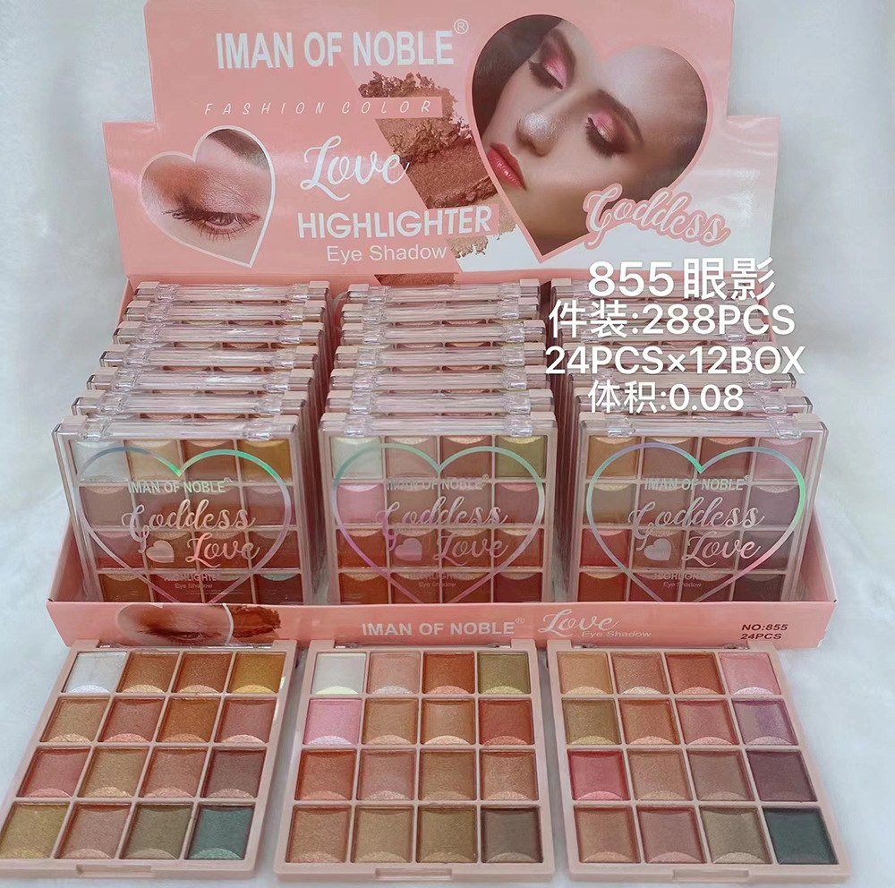 Only a collection of 【IMANOFNOBLE】 matte pearlescent EYESHADOW blush makeup palette, Eyeshadow multi-color combination details Picture