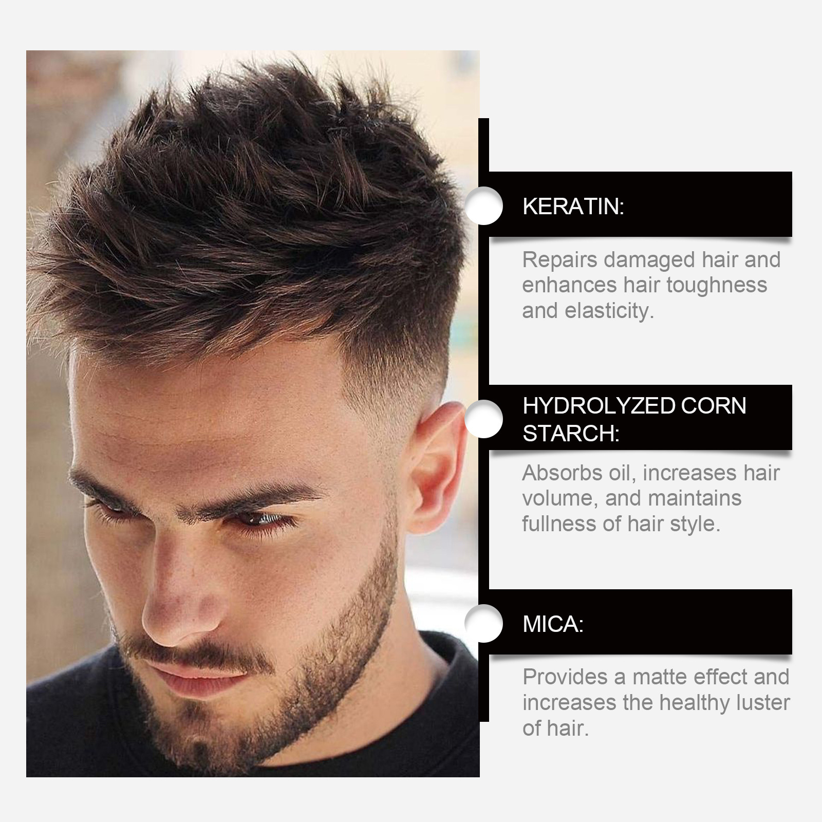 Cross-border exclusive supply of Meidian Oily Hair Voluminous Magic Tool: Pengpeng Powder, Hair oil-control Voluminous Powder, Bangs Oil-Removing and Dispersing Powder details Picture