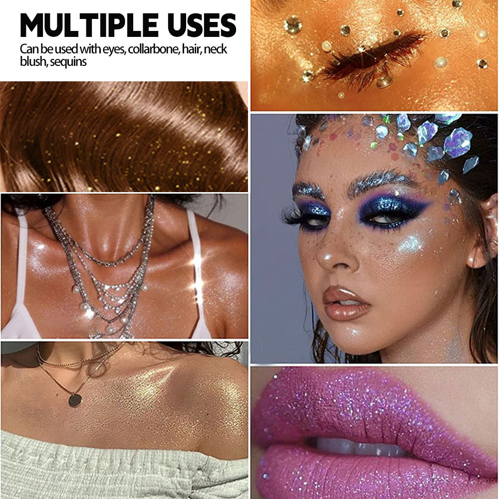【 Cross-border Exclusive 】QICIY+10 Colors Eyeshadow, European and American style, long-lasting color display, no smudging, waterproof and brightening eyeshadow Specification drawing