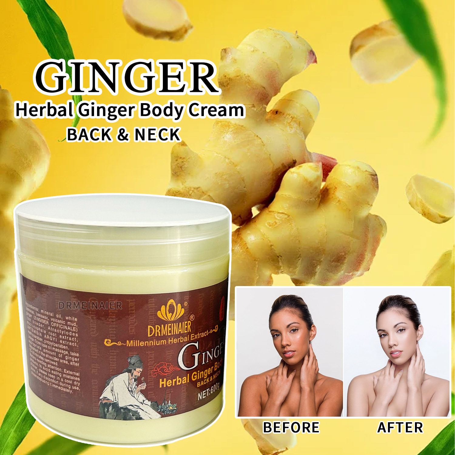 Cross-border turmeric Body Lotion, Moisturizing, Hydrating, Brightening and Nourishing Lotion, turmeric Cream Lotion for export, 680g Specification drawing