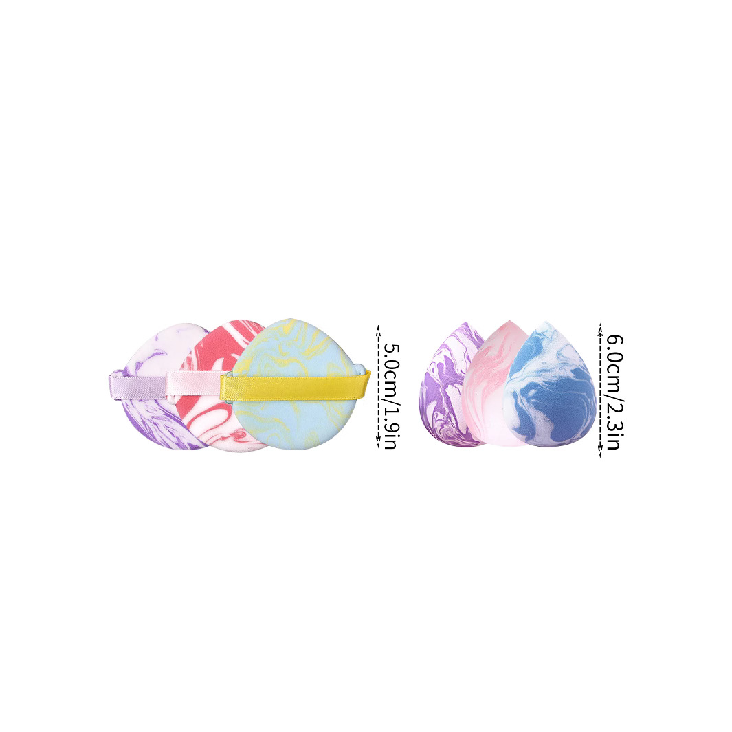 Hot-selling bestseller sponge powder puff beauty egg double-color combination, super soft, powder-free makeup tool, makeup egg in stock wholesale Application Scenario