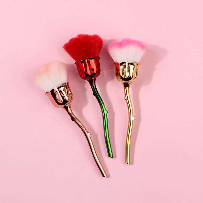 Irregular-shaped bouquet loose brush setting makeup refreshing facial makeup brush Soft bristle portable single makeup brush in stock wholesale Specification drawing