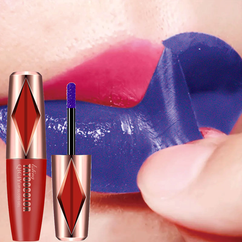 Cross-border MSDS bestseller QICIY peel-off lip gloss, non-fading and non-sticking to cups, peel-off red lip gloss FDA wholesale details Picture
