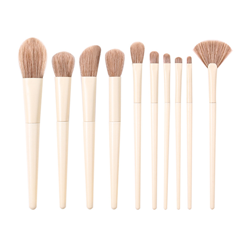 Yunci 10-piece makeup brush set, soft-bristled makeup brushes in stock, factory direct sales, beauty tools, beginner makeup brushes Item Picture