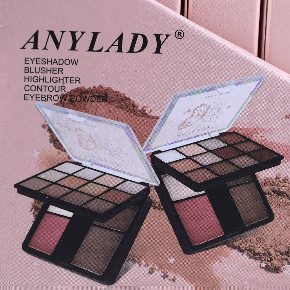 8,365 pieces of the "ANYLADY" double-layer eyeshadow, blush, contouring, high-gloss, pearlescent and matte makeup palette for export full figure