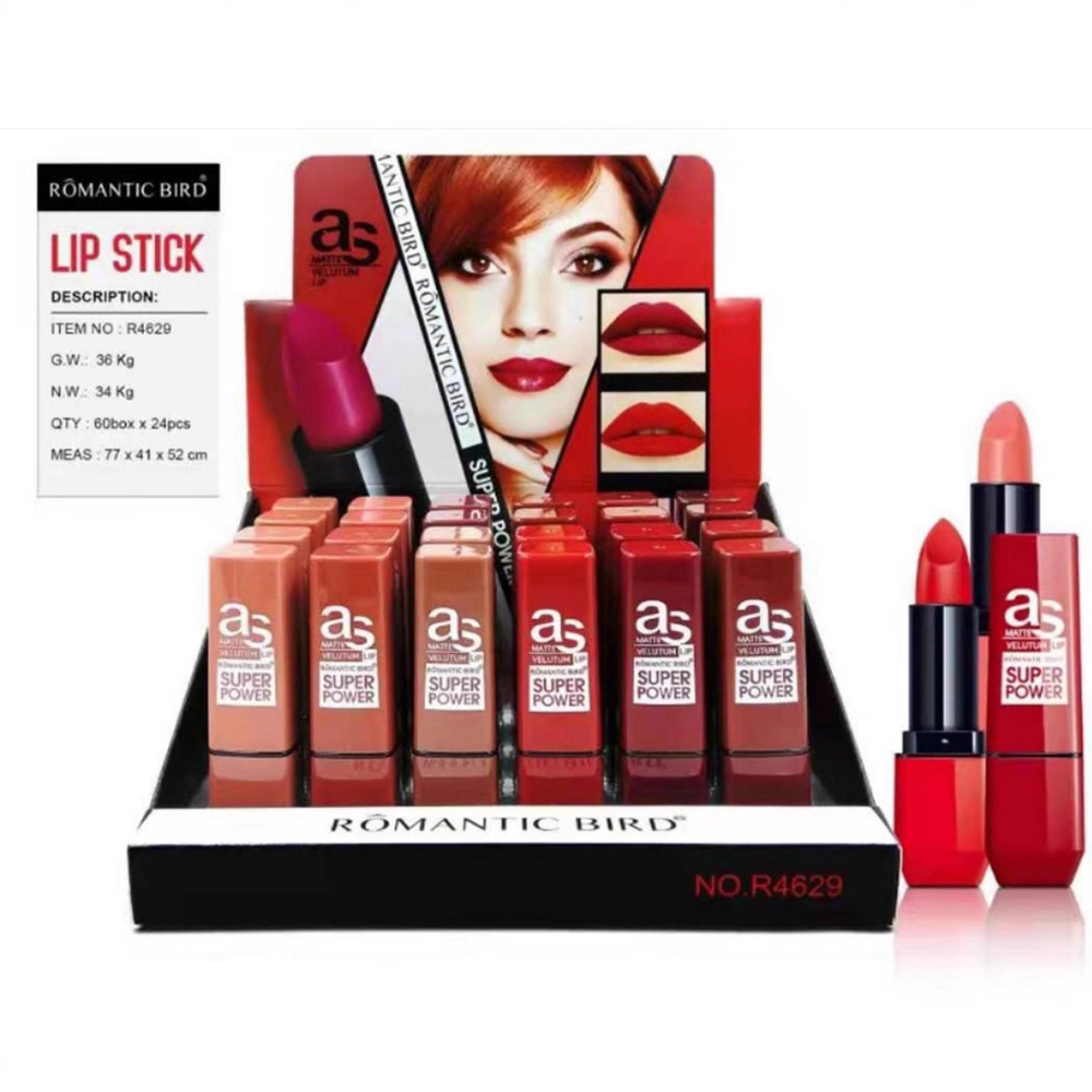 Export collection Only [ROMANTIC BIRD] Matte LIPSTICK 12-color mixed Pack Lipstick Velvet Matte Specification drawing