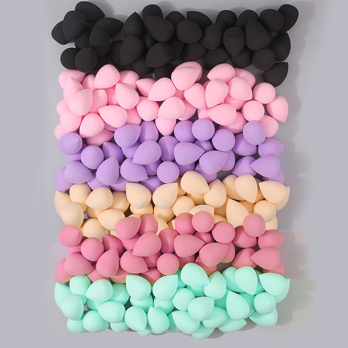 Cross-border in-stock beauty egg set, powder puff, water drop, makeup egg, sponge egg, dry and wet dual-purpose beauty tools, makeup egg full figure