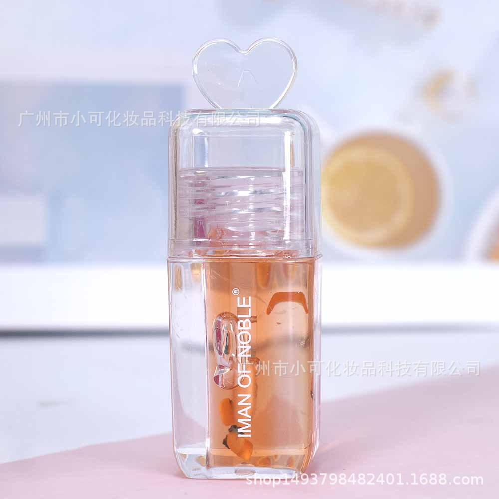 IMAN OF NOBLE Fruit Slice Transparent Lip Oil Lip Gloss 7168B Lip Gloss LIPOIL Heart Square Tube 6ML Application Scenario
